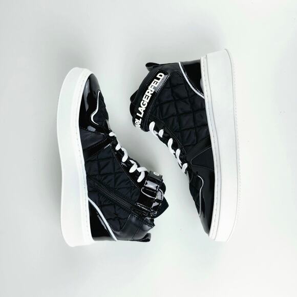 NIB Karl Lagerfeld Kids Black Hightop Sneaker - Picture 7 of 12